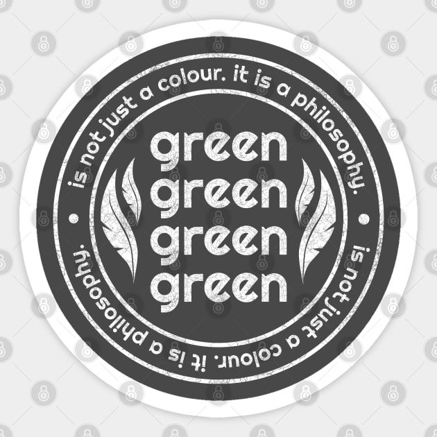 Green is a Philosophy Sticker by dkdesigns27